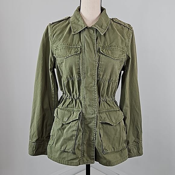 Gap Military Green Utility Jacket Women's XS | Oversized FLAWED - Picture 1 of 16
